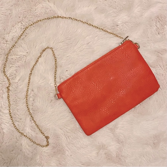 Red and gold studded purse with chain strap - Picture 5 of 5